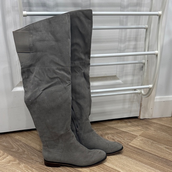 Aldo Shoes - Aldo Gray Suede Over-the-Knee Boots